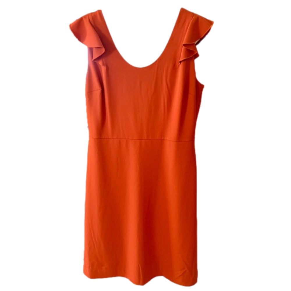 VERSONA  Burnt Orange Short Sleeve Dress
